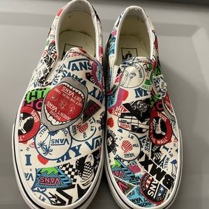 slip on sticker mash up vans